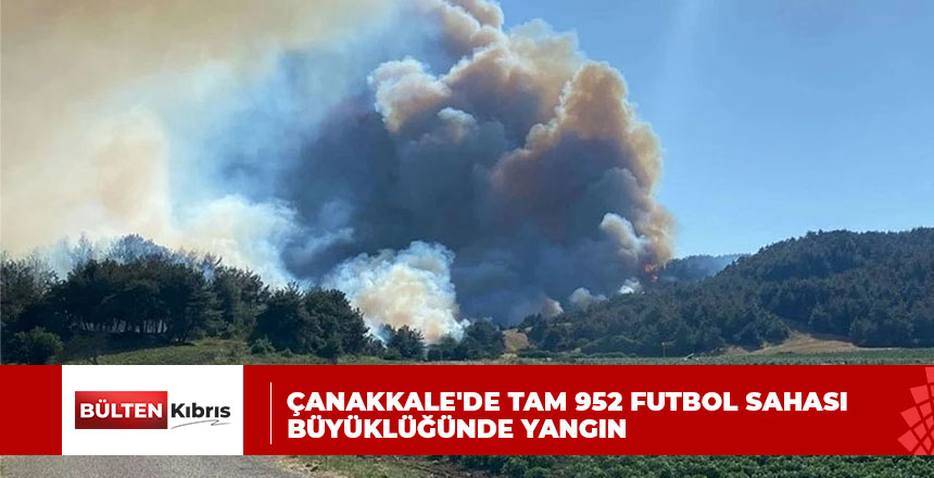 Çanakkale’de tam 952 futbol sahası büyüklüğünde yangın