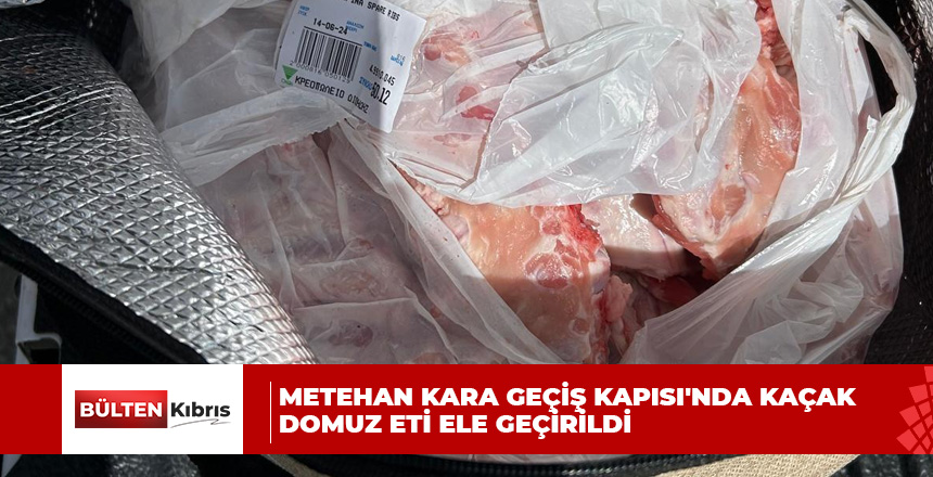 Metehan Kara Geçiş Kapısı’nda kaçak domuz eti ele geçirildi